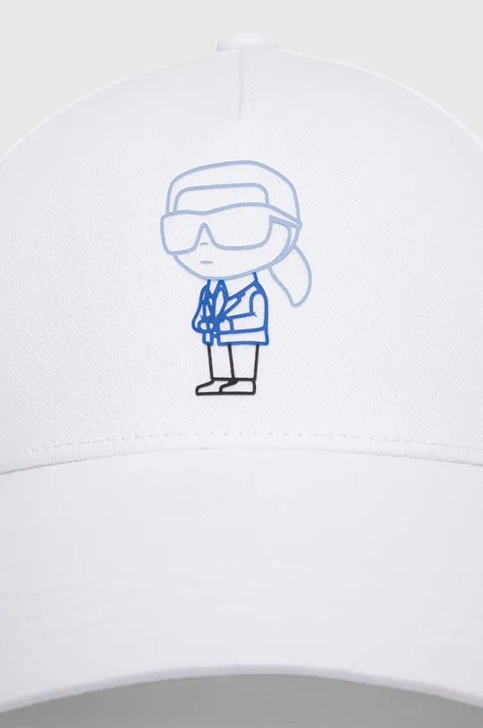Karl Lagerfeld berretto da baseball bianco