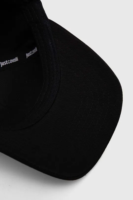 μαύρο Βαμβακερό καπέλο του μπέιζμπολ Just Cavalli