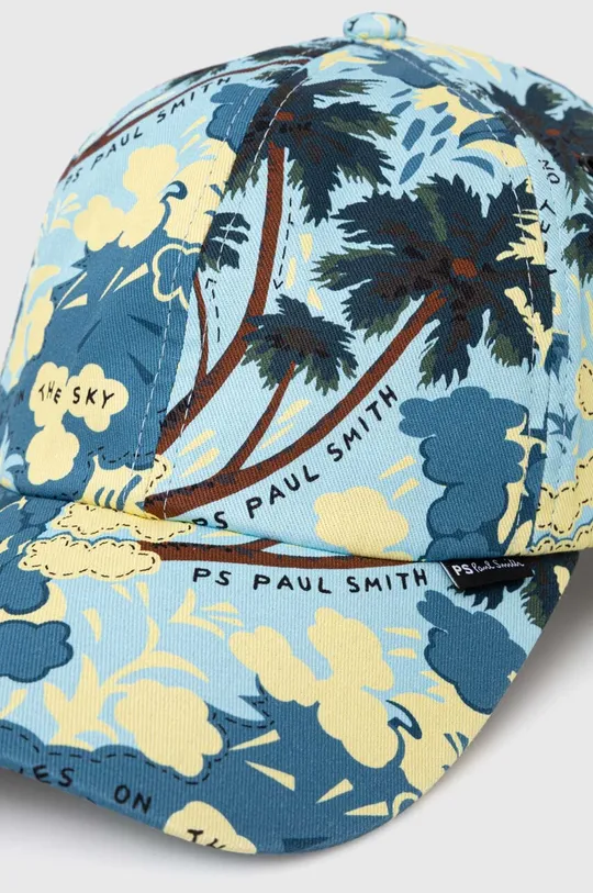 Хлопковая кепка PS Paul Smith голубой
