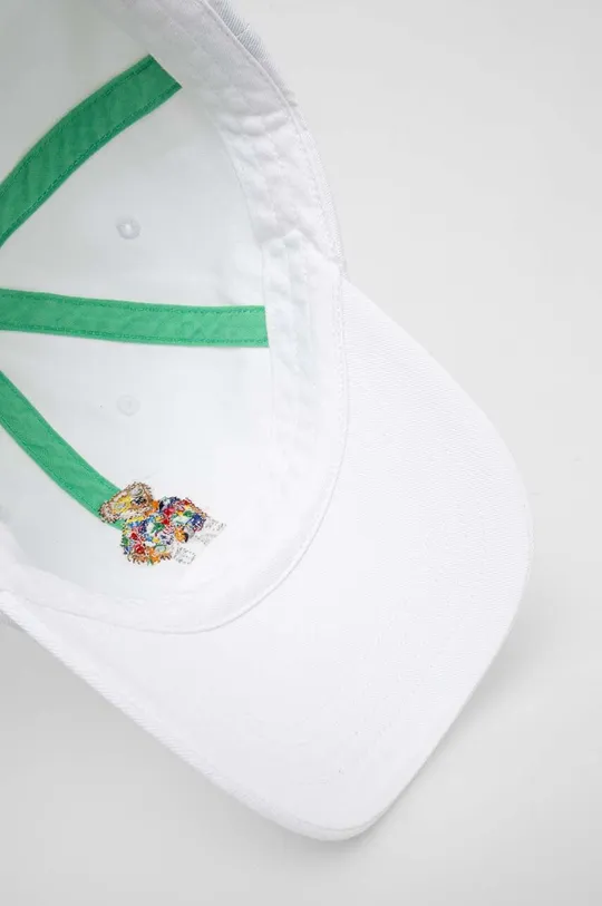 bijela Pamučna kapa sa šiltom Polo Ralph Lauren