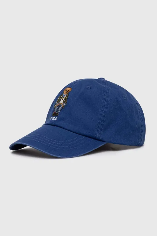 μπλε Βαμβακερό καπέλο του μπέιζμπολ Polo Ralph Lauren Ανδρικά