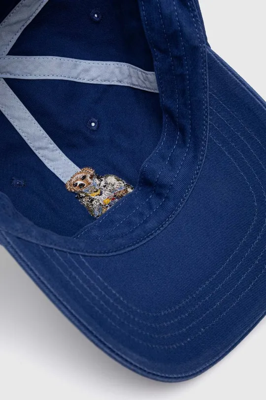 μπλε Βαμβακερό καπέλο του μπέιζμπολ Polo Ralph Lauren