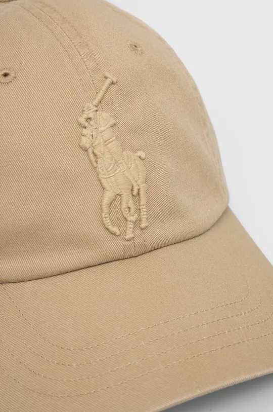 Хлопковая кепка Polo Ralph Lauren бежевый