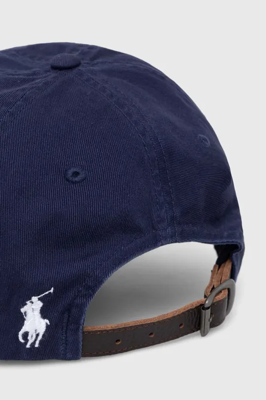 Βαμβακερό καπέλο του μπέιζμπολ Polo Ralph Lauren σκούρο μπλε