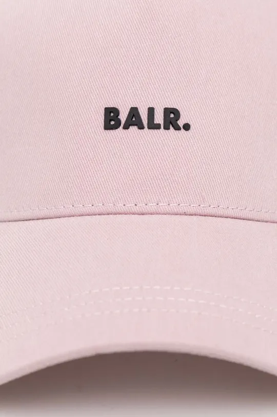 Βαμβακερό καπέλο του μπέιζμπολ BALR ροζ