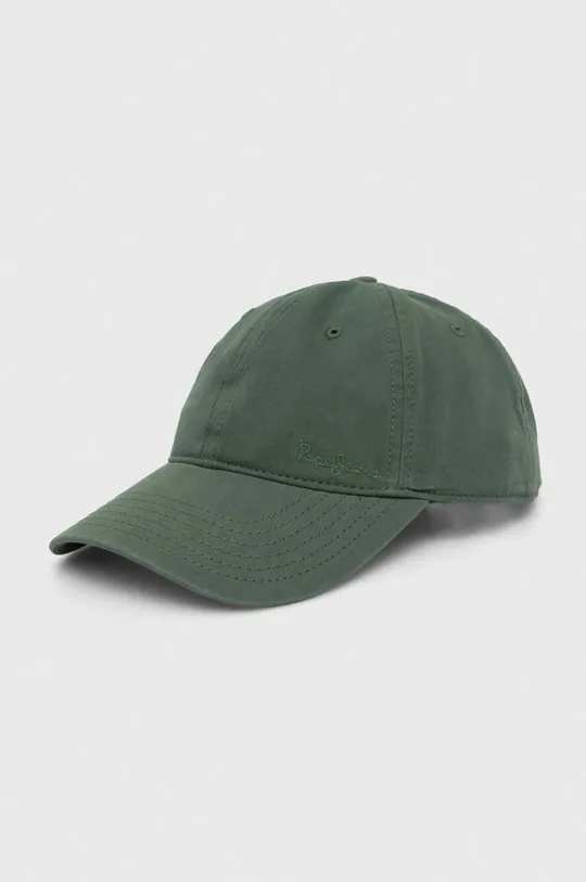 zielony Pepe Jeans czapka z daszkiem bawełniana Męski