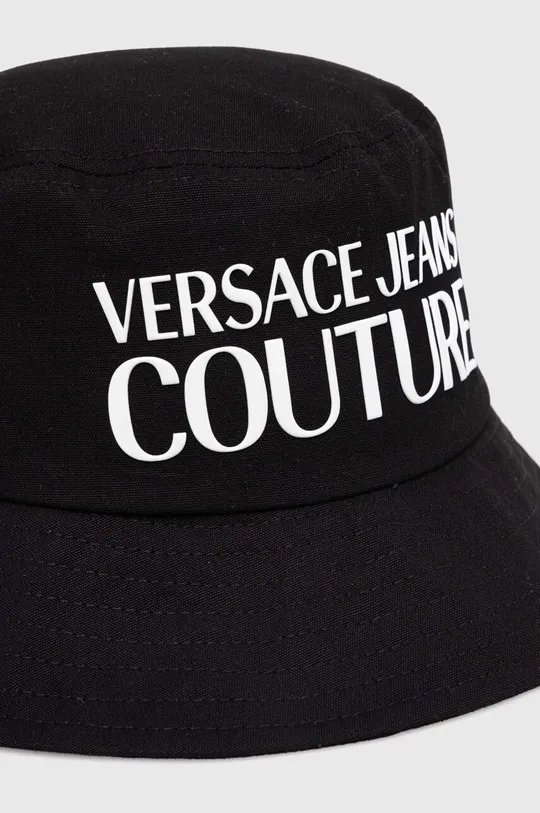 Bombažni klobuk Versace Jeans Couture črna