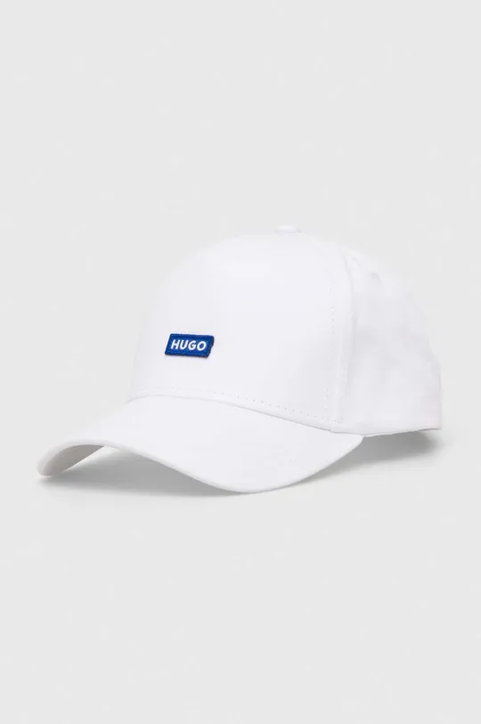 λευκό Βαμβακερό καπέλο του μπέιζμπολ Hugo Blue Ανδρικά