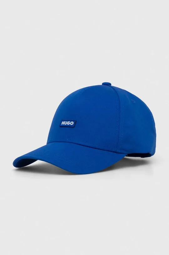 niebieski Hugo Blue czapka z daszkiem bawełniana Męski