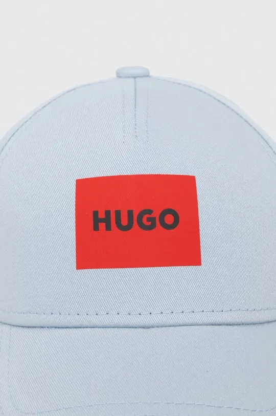 Βαμβακερό καπέλο του μπέιζμπολ HUGO μπλε