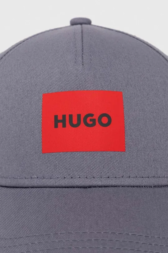 Хлопковая кепка HUGO серый