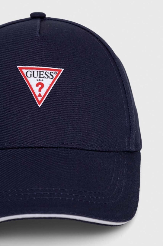 Бавовняна бейсболка Guess темно-синій