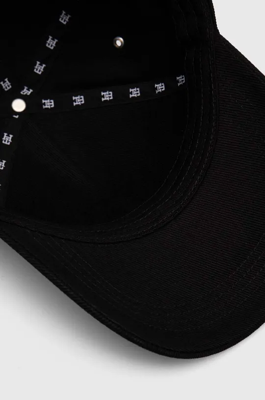 μαύρο Βαμβακερό καπέλο του μπέιζμπολ Tommy Hilfiger