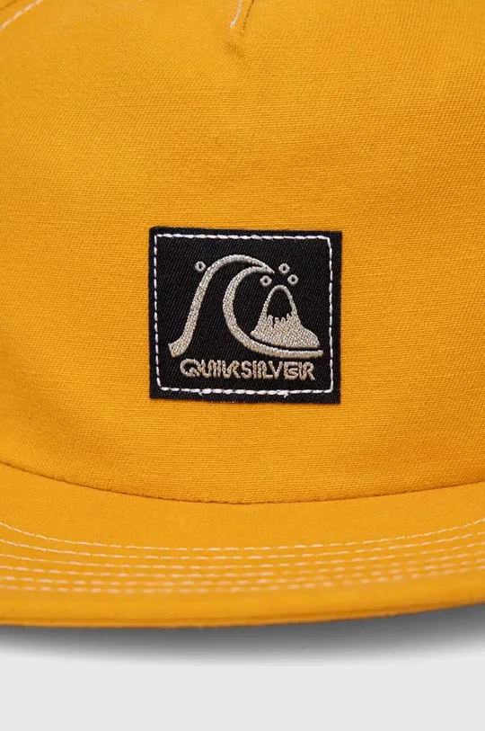 Βαμβακερό καπέλο του μπέιζμπολ Quiksilver κίτρινο