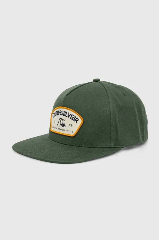 πράσινο Βαμβακερό καπέλο του μπέιζμπολ Quiksilver Ανδρικά