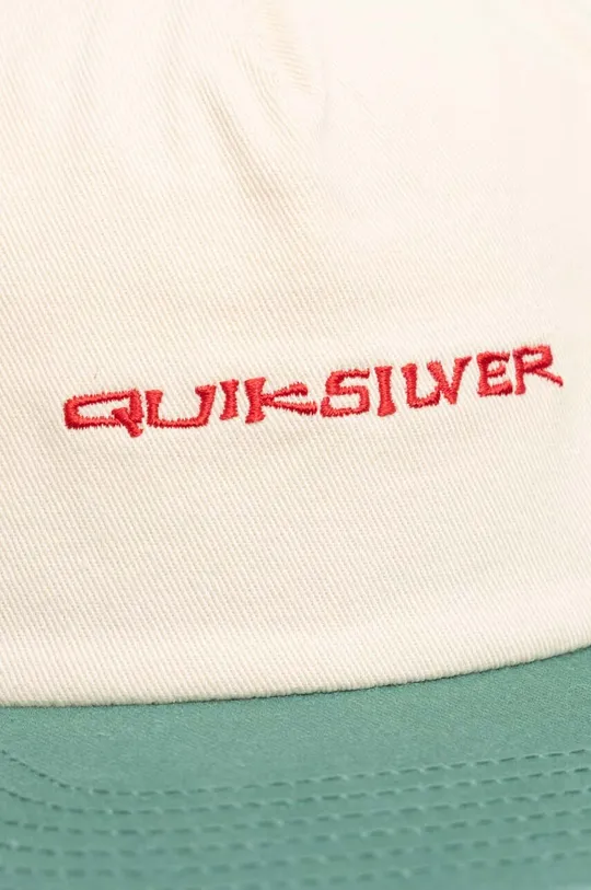 Quiksilver czapka z daszkiem bawełniana beżowy