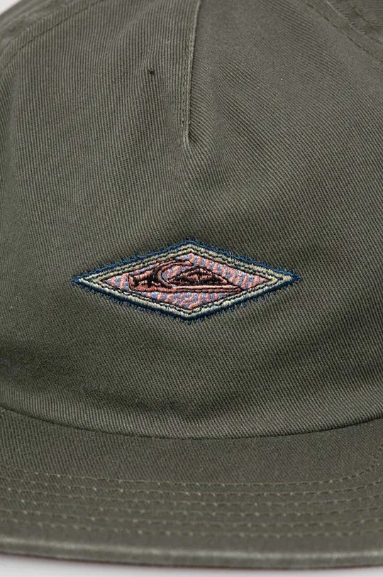 Βαμβακερό καπέλο του μπέιζμπολ Quiksilver πράσινο