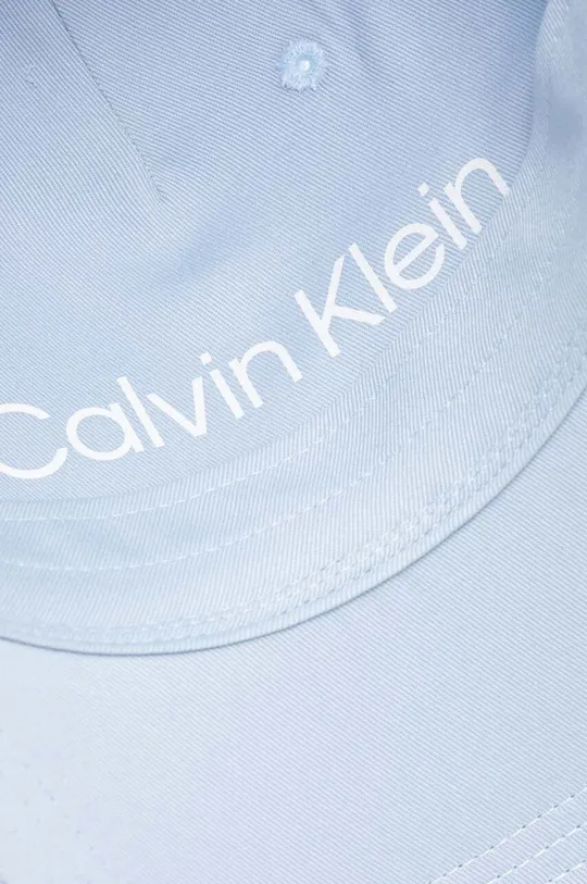 niebieski Calvin Klein czapka z daszkiem bawełniana