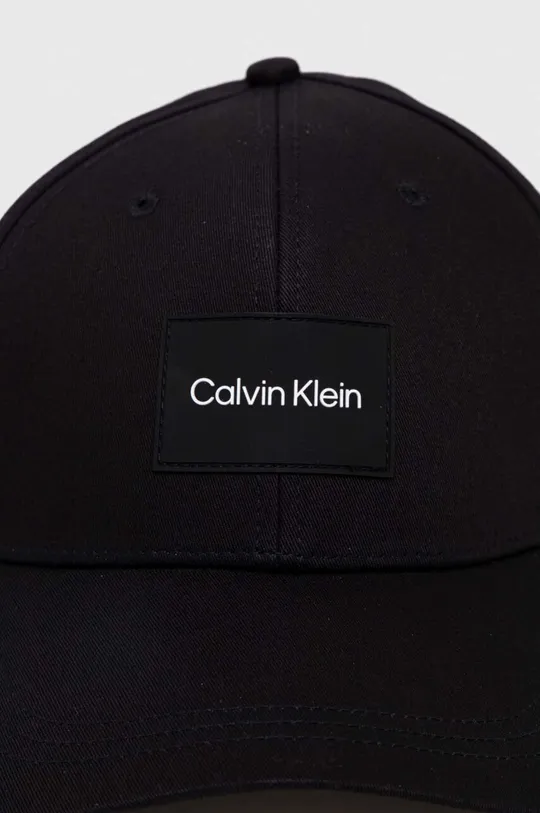 Bavlnená šiltovka Calvin Klein čierna