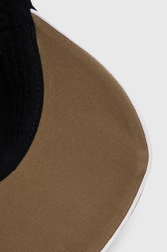 brązowy Diesel czapka z daszkiem bawełniana