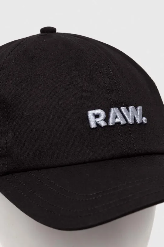G-Star Raw czapka z daszkiem bawełniana czarny