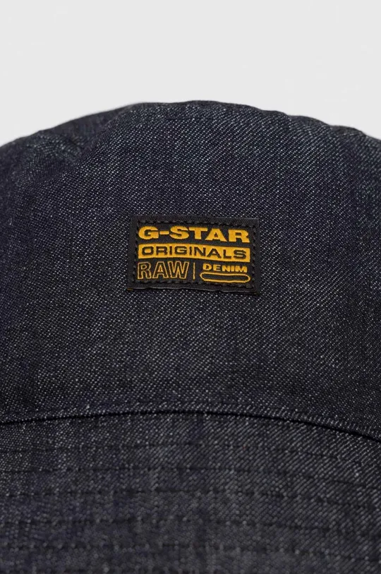 Βαμβακερό καπέλο G-Star Raw σκούρο μπλε