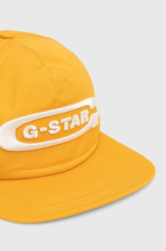 Βαμβακερό καπέλο του μπέιζμπολ G-Star Raw κίτρινο