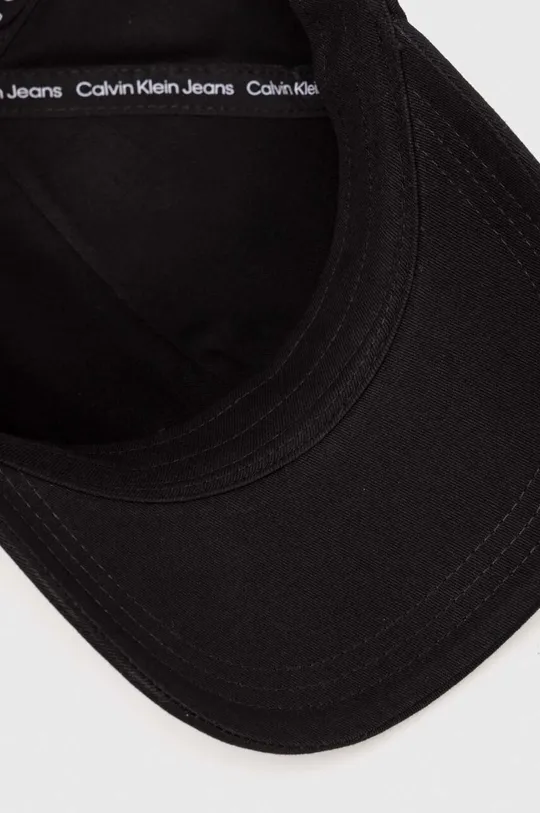 črna Bombažna bejzbolska kapa Calvin Klein Jeans