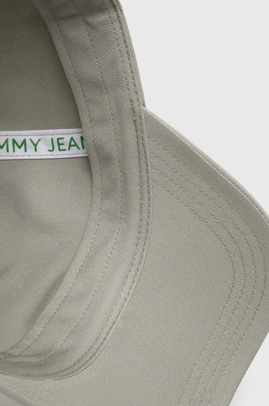 γκρί Βαμβακερό καπέλο του μπέιζμπολ Tommy Jeans