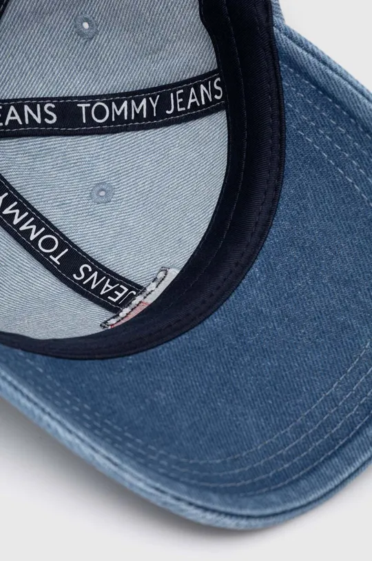 niebieski Tommy Jeans czapka z daszkiem jeansowa