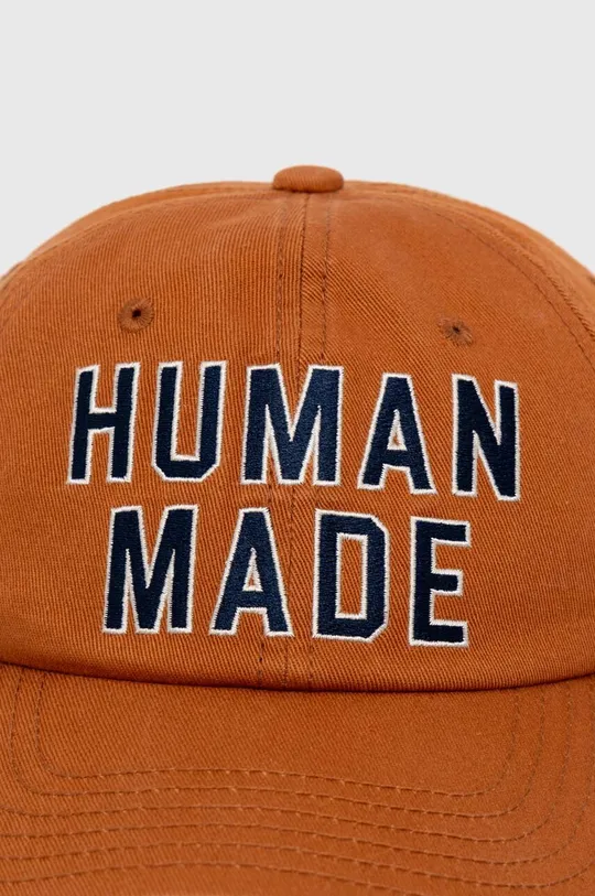 Human Made czapka z daszkiem bawełniana 6 Panel Cap brązowy