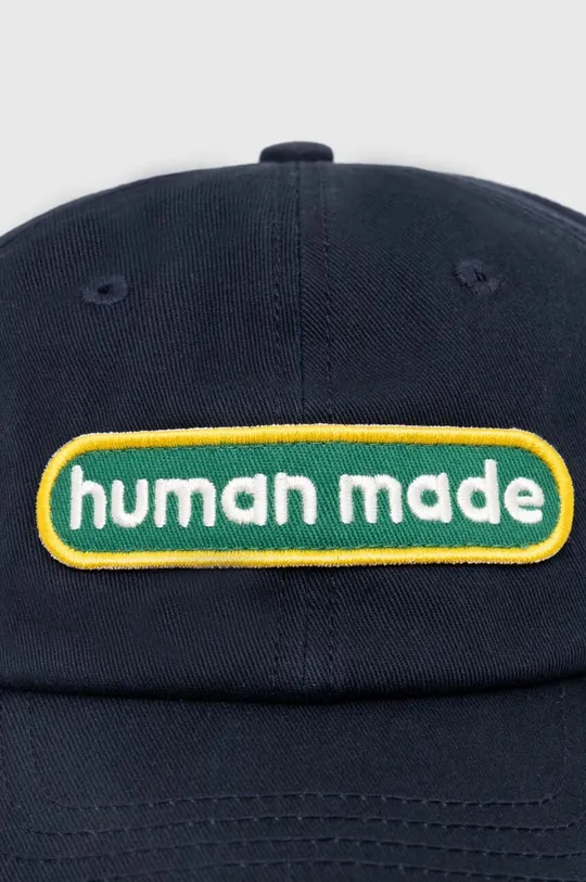 Human Made czapka z daszkiem bawełniana 6 Panel granatowy