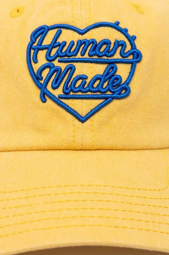Human Made czapka z daszkiem bawełniana 6 Panel Cap żółty