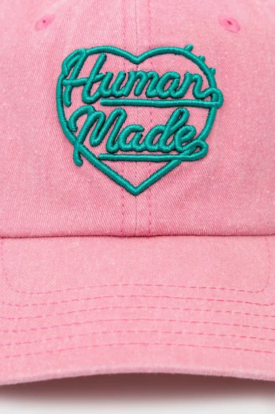 Хлопковая кепка Human Made 6 Panel Cap розовый