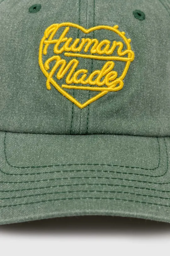 Human Made cotton baseball cap 6 Panel Cap green