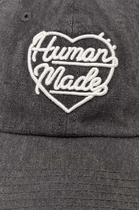 Хлопковая кепка Human Made 6 Panel Cap серый