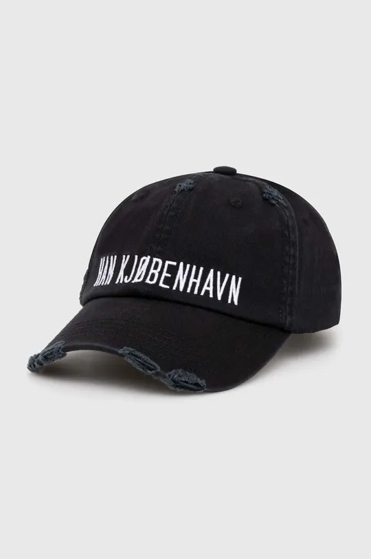 чорний Бавовняна бейсболка Han Kjøbenhavn Distressed Signature Cap Чоловічий