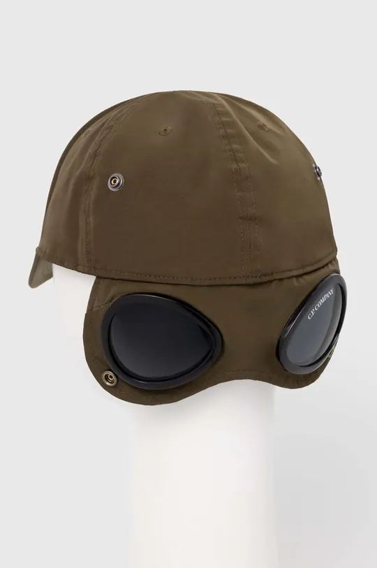 green C.P. Company baseball cap Chrome-R Goggle