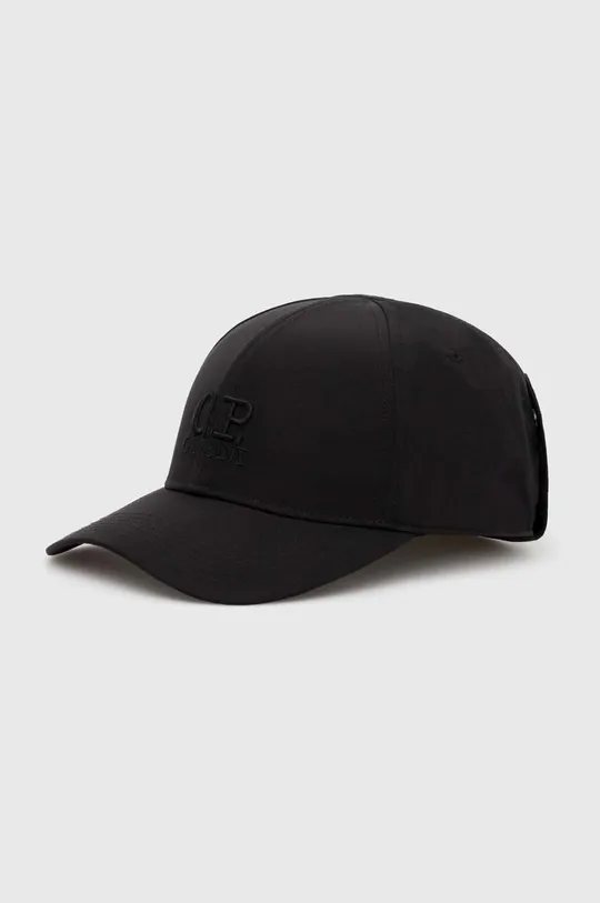czarny C.P. Company czapka z daszkiem Chrome-R Goggle Męski