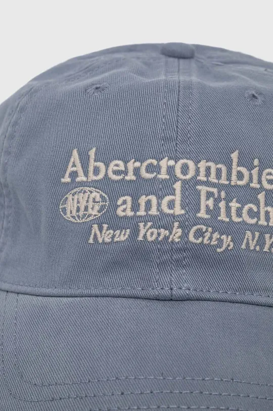 Βαμβακερό καπέλο του μπέιζμπολ Abercrombie & Fitch μπλε