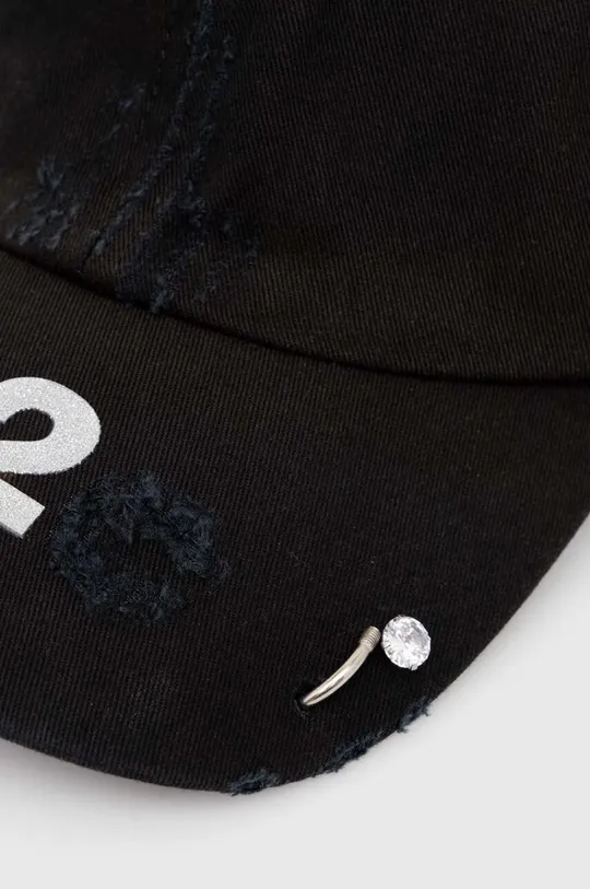 032C berretto da baseball in cotone 'Multimedia' Cap nero
