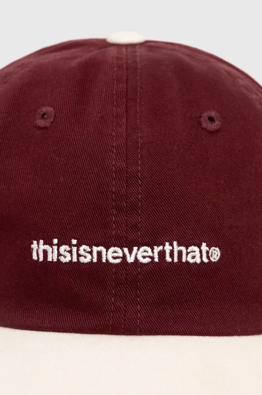 thisisneverthat czapka z daszkiem bawełniana T-Logo Cap bordowy