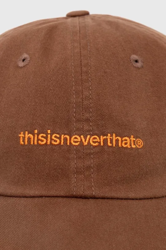 Bavlněná baseballová čepice thisisneverthat T-Logo Cap hnědá