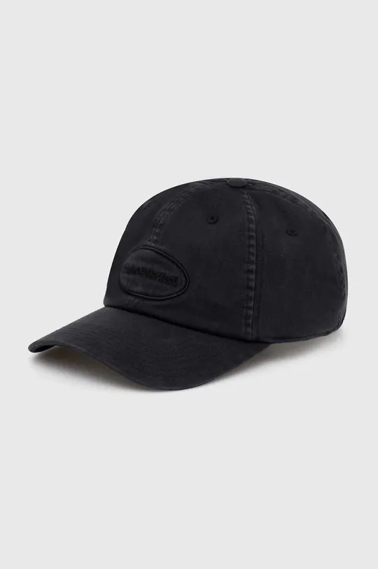 czarny thisisneverthat czapka z daszkiem bawełniana Overdyed E/T-Logo Cap Męski