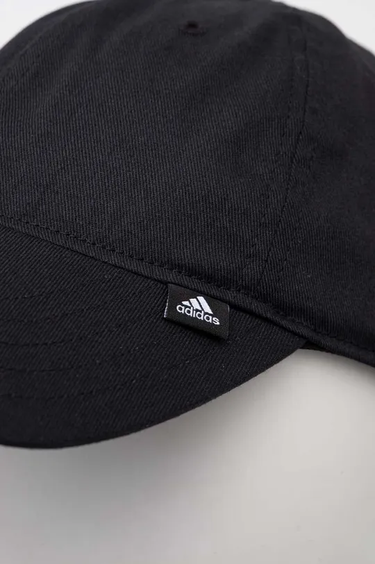 Βαμβακερό καπέλο του μπέιζμπολ adidas 0 μαύρο
