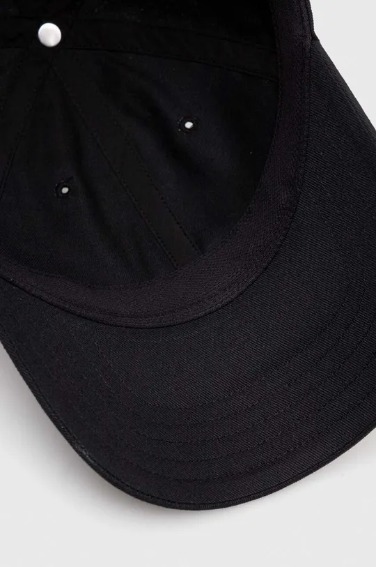 μαύρο Βαμβακερό καπέλο του μπέιζμπολ adidas 0