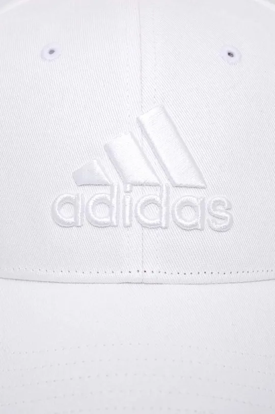 adidas czapka z daszkiem bawełniana biały