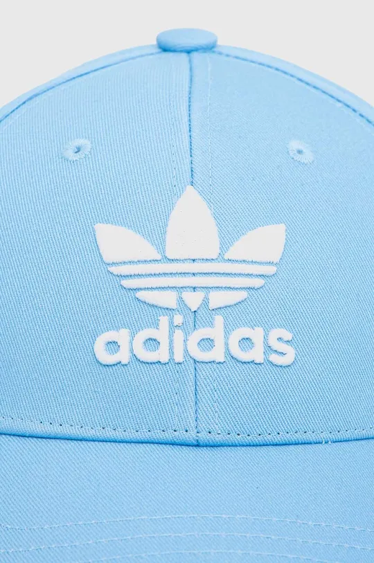 Хлопковая кепка adidas Originals голубой