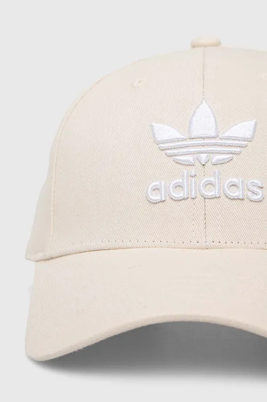 Βαμβακερό καπέλο του μπέιζμπολ adidas Originals 0 μπεζ