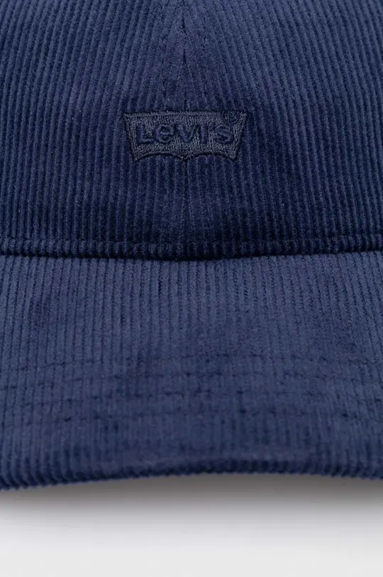 Levi's czapka z daszkiem sztruksowa granatowy
